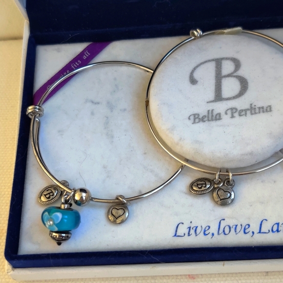 Bella Perlina Silver Charm Bracelet Set - Picture 2 of 5